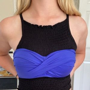 Blue Strapless Bikini